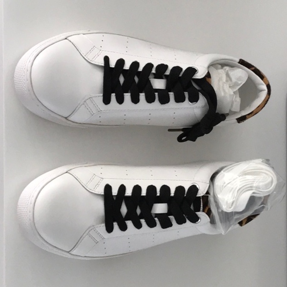 JCrew Classic Leather Sneakers Size 10 white